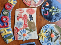 Töpferkurs für Kinder - Türschild